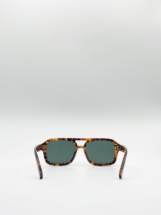70's Navigator Sunglasses In Tortoiseshell - Image 6