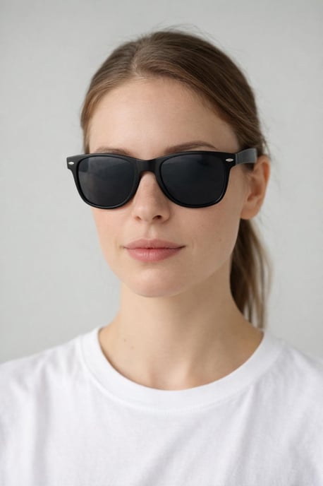 Classic Wayfarer Sunglasses With Black Matte Frame - Image 3