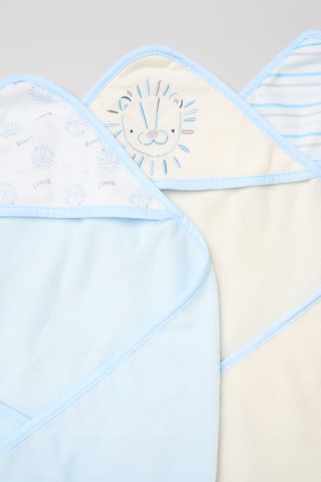 3 Pack Lion Hooded Towels - Image 3