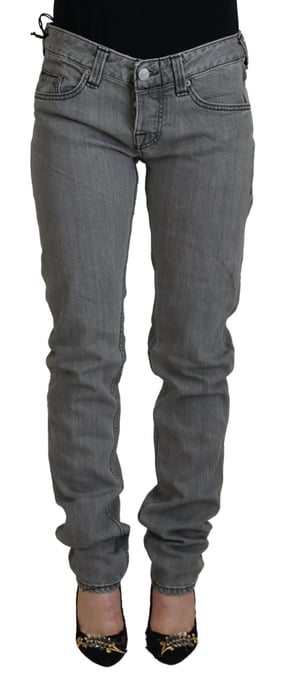 Grey Straight Leg Jeans - Image 1