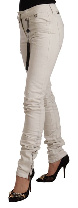 Karl Lagerfeld Gescheurde Skinny Jeans Offwhite - Image 2