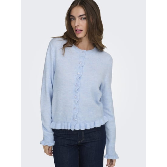 Jacqueline de Yong letty l/s on frill cardigan knt 15363485 cashmere - Image 2