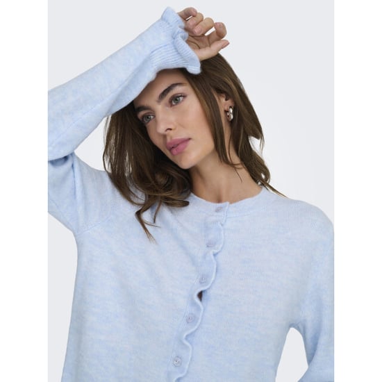 Jacqueline de Yong letty l/s on frill cardigan knt 15363485 cashmere - Image 4