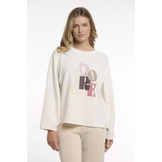 Rino & Pelle Xante.7002621 rino&pelle pullover with print snow white - Image 1