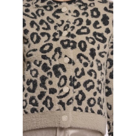 Rino & Pelle Jet.5012622 rino&pelle boxy jacket with full button closure desert leopard - Image 5
