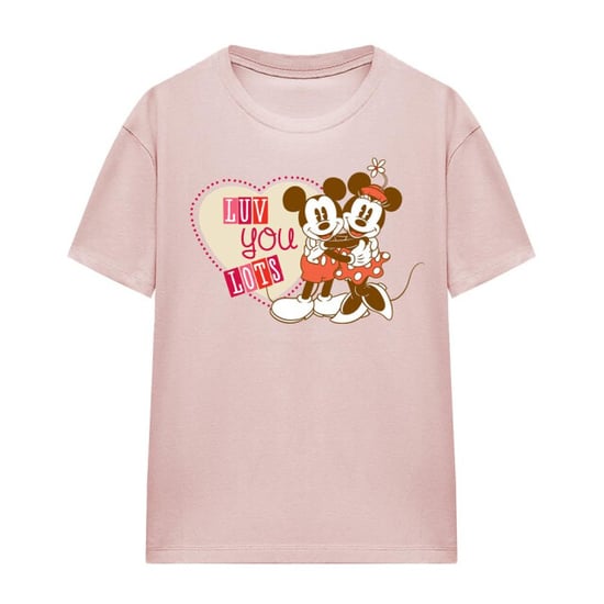 Disney Dames luv you lots! mickey & minnie mouse vintage valentijnsdag t-shirt - Image 1