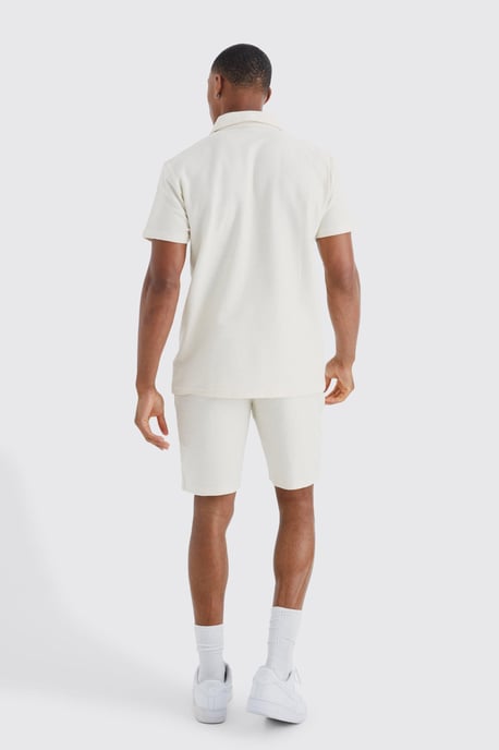Short Sleeve Ottoman Jersey Regular Fit Shirt And Short Set - Image 2