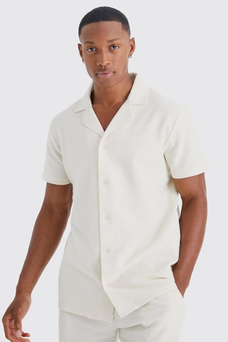 Short Sleeve Ottoman Jersey Regular Fit Shirt And Short Set - Image 3