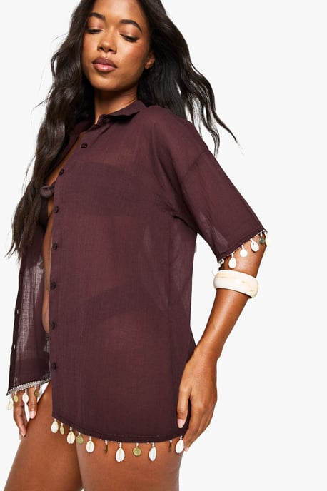 Shell Embellished Beach Shirts - Image 4