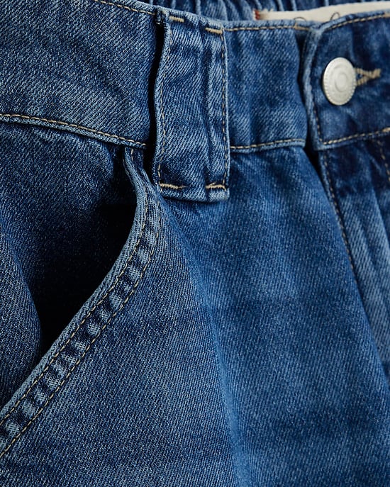 River Island Womens Wide Leg Jeans Blue Low Rise Palazzo - Image 4