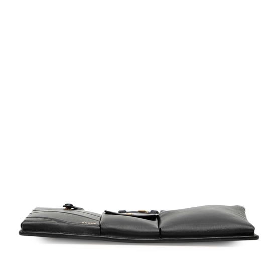 Tweedehands Mini Leren 3 Vak Schoudertas - Image 3
