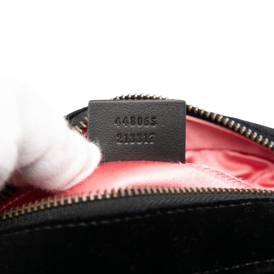 Tweedehands Mini GG Marmont Kristal Versierde Matelassé Velvet Crossbody - Image 6