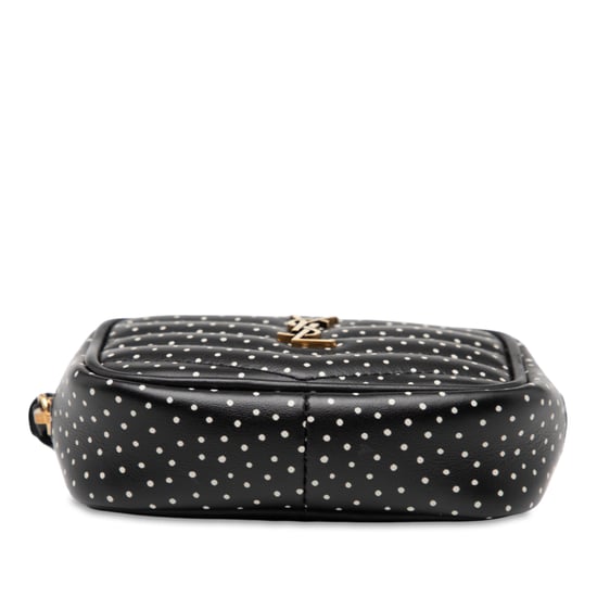 Pre-owned Baby Quilted Chevron Calfskin Monogram Polka Dot Lou Camera Bag - Image 3