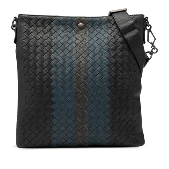Pre-owned Tricolor Leather Intrecciato Crossbody - Image 1