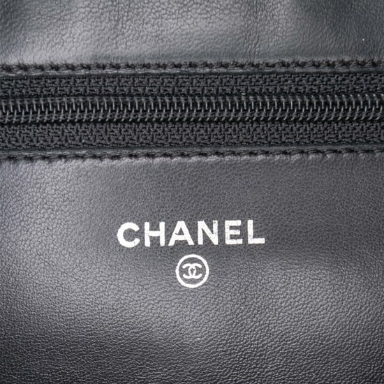 Pre-owned Camellia Embossed Lambskin Wallet On Chain - Image 5