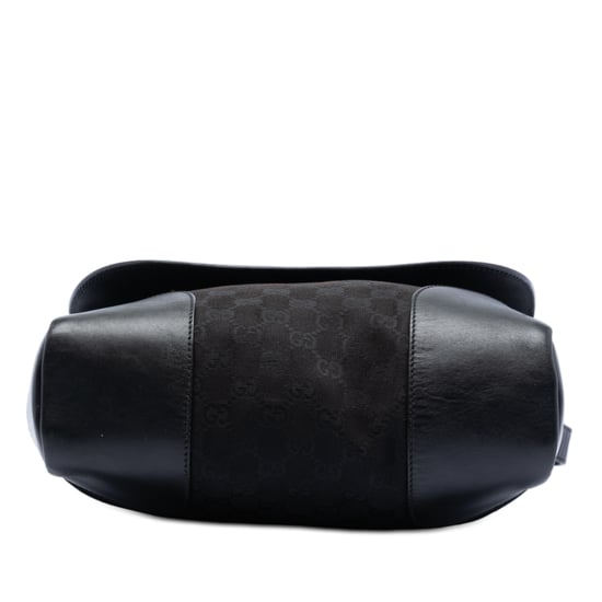 Tweedehands Gg Canvas en Leer Schoudertas - Image 3