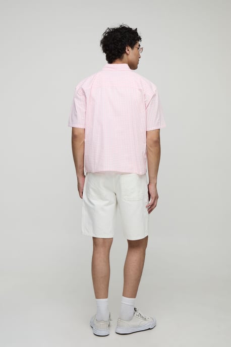 Boxy Pocket Detail Micro Check Shirt - Image 2