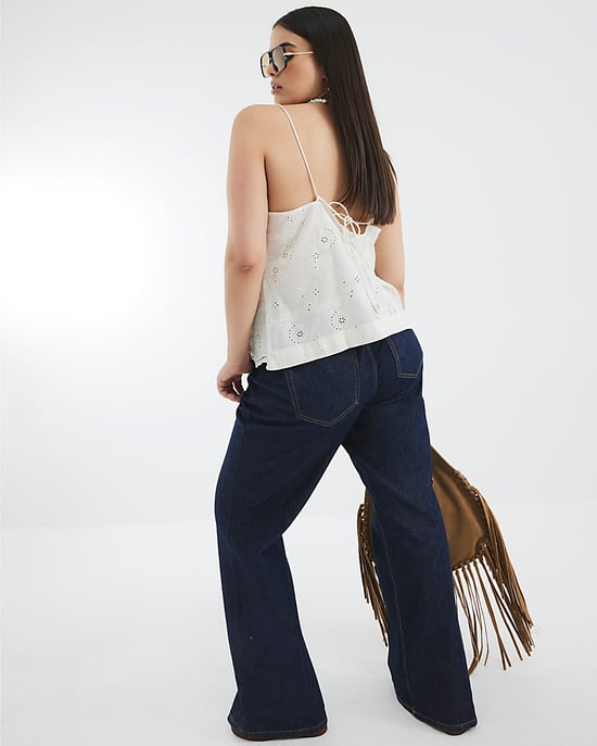 River Island Womens Bootcut Jeans Blue High Rise Relaxed Flared Leg - Image 4