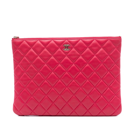 Pre-owned Medium Quilted Lambskin O Case Clutch - Image 1