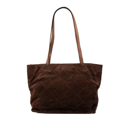 Pre-owned Suede Intrecciato Tote - Image 1