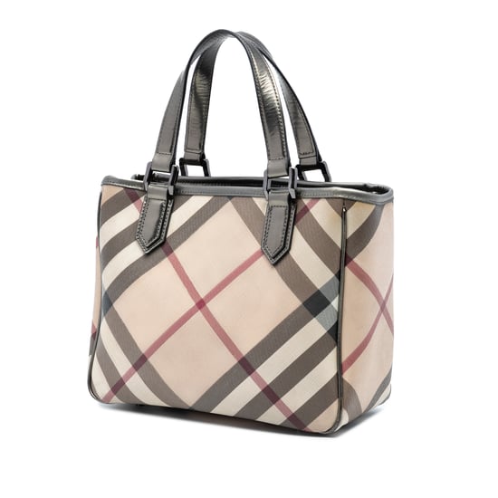 Pre-owned Supernova Check Coated Canvas Tote - Image 2