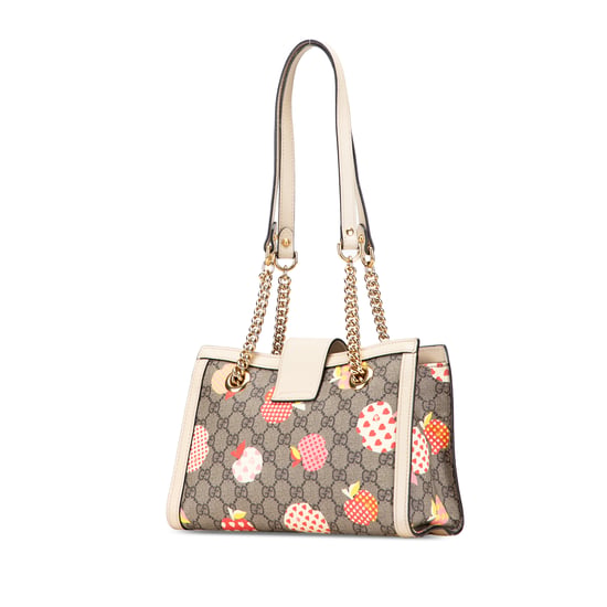 Tweedehands Kleine GG Supreme Apple Heart Padlock Tote - Image 2