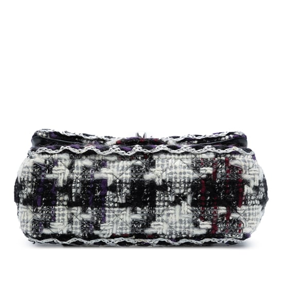 Tweedehands Mini Rechthoekige Gequilt Tweed Enkele Flap - Image 3