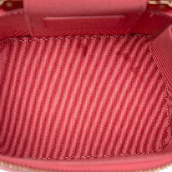 Pre-owned Mini Quilted Lambskin Top Handle Vanity Case With Chain - Image 4