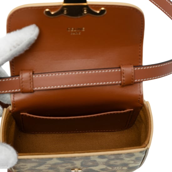 Pre-owned Mini Calfskin Leopard Print Claude Crossbody - Image 4