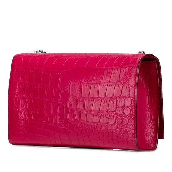 Tweedehands Middelgrote Croco Geëmbossede Leren Kate Tassel Crossbody - Image 2