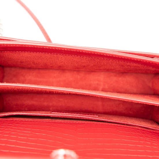 Pre-owned Medium Croc Embossed Monogram Sunset Bag - Image 4