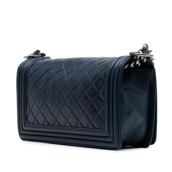 Pre-owned Old Medium Quilted Lambskin Boy Flap - Image 2