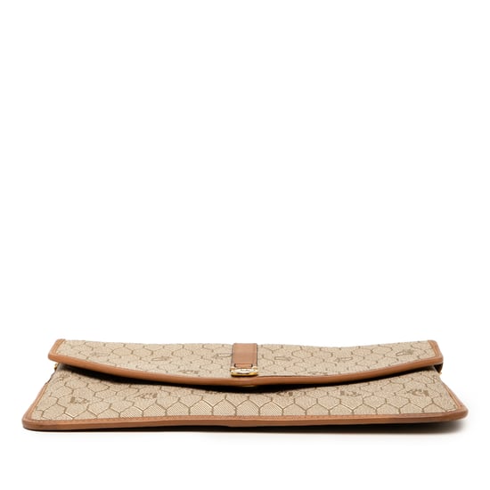 Tweedehands Honingraat Gecoat Canvas Ketting Schoudertas - Image 3