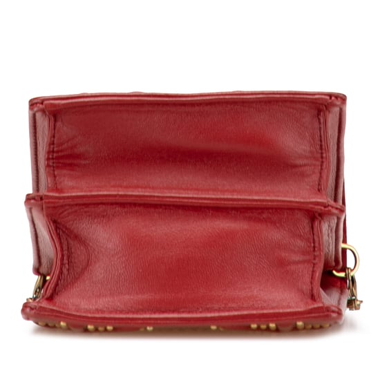 Tweedehands Studded Lamsleer Verticale Diorama Crossbody - Image 3
