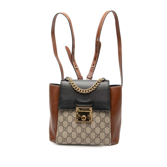 Pre-owned Gg Supreme Padlock Backpack - Image 1