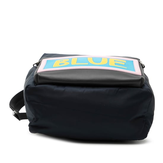 Tweedehands Nylon Woordenschat Blauwe Rugzak - Image 3