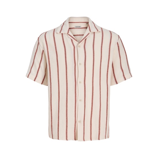 Jack & Jones Overhemden Coba Stripe Resort Shirt Beige - Image 1