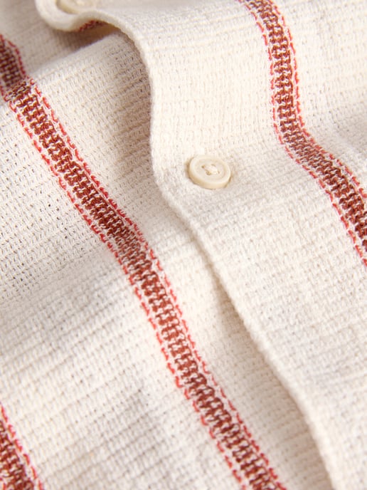 Jack & Jones Overhemden Coba Stripe Resort Shirt Beige - Image 4