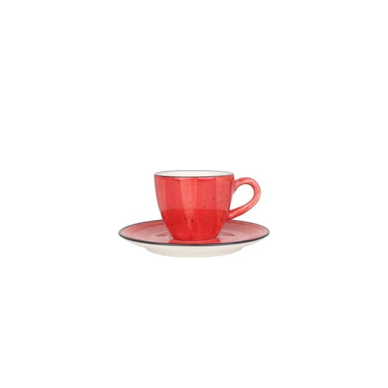 Bonna Espresso kopjes & schotel aura passion porselein set van 6 - Image 1