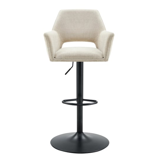 Multifurn 2x barkruk tess draaibaar stof beige - Image 2