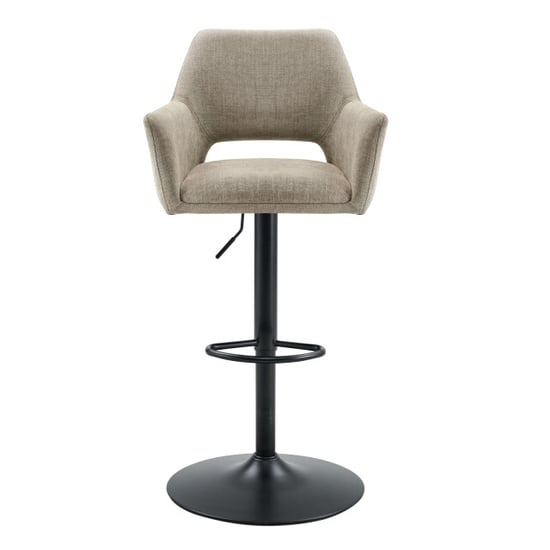 Multifurn 2x barkruk tess draaibaar stof taupe - Image 2