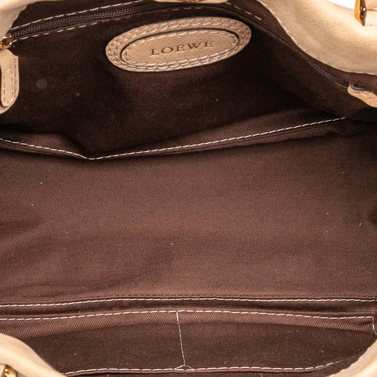 Pre-owned Nubuck Anagram Madrid Fringe Shoulder Bag - Image 4