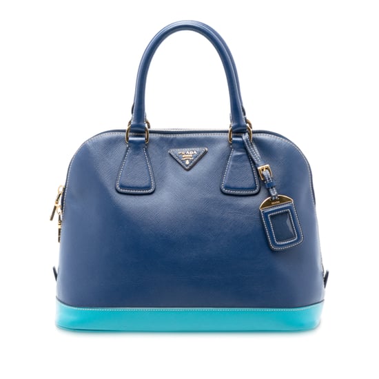 Tweedekans Bicolor Saffiano Lux Promenade Dome Handtas - Image 2