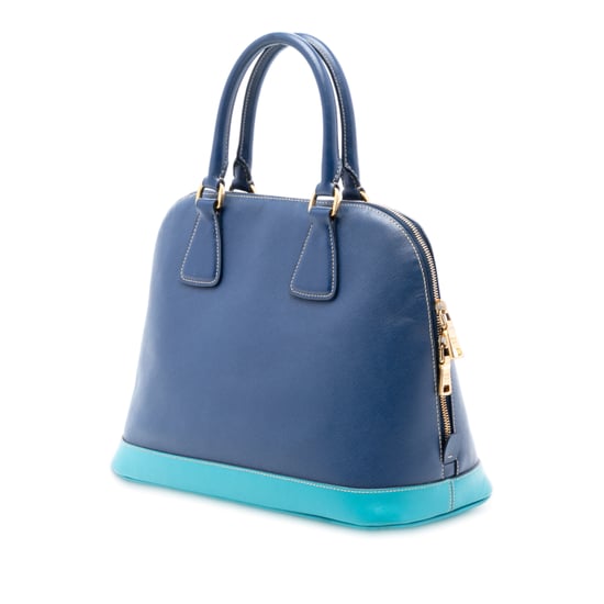 Tweedekans Bicolor Saffiano Lux Promenade Dome Handtas - Image 3