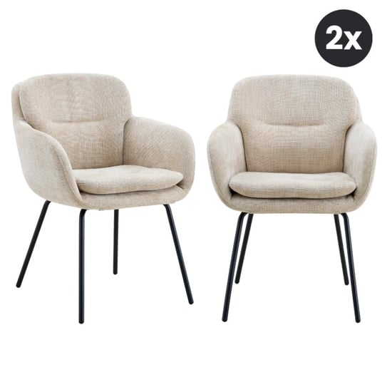 Multifurn 2x eetkamerstoel livia naturel - Image 1