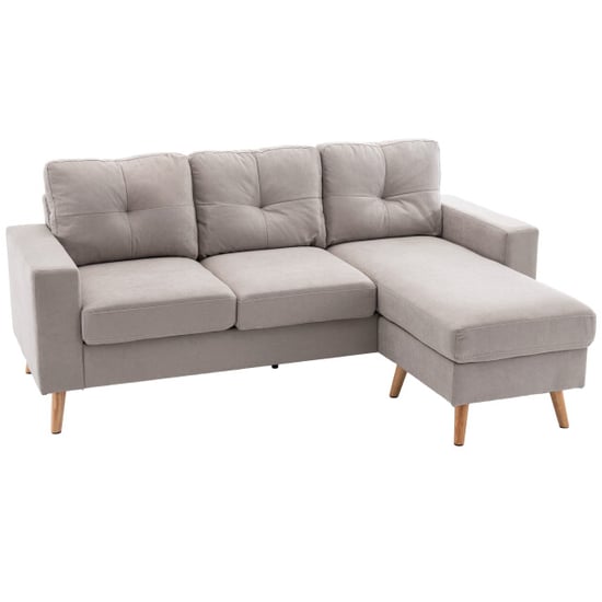 4goodz Hoekbank 3-zits in scandinavisch design linnenlook - - Image 1