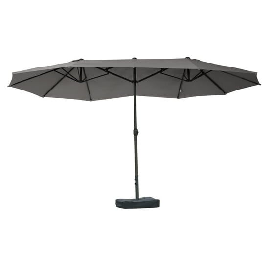 4goodz Duo-parasol-set met parasolvoet 460x270 cm brede parasol - - Image 1