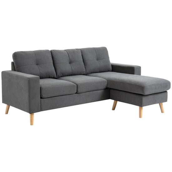 4goodz Hoekbank 3-zits in scandinavisch design linnenlook - - Image 1