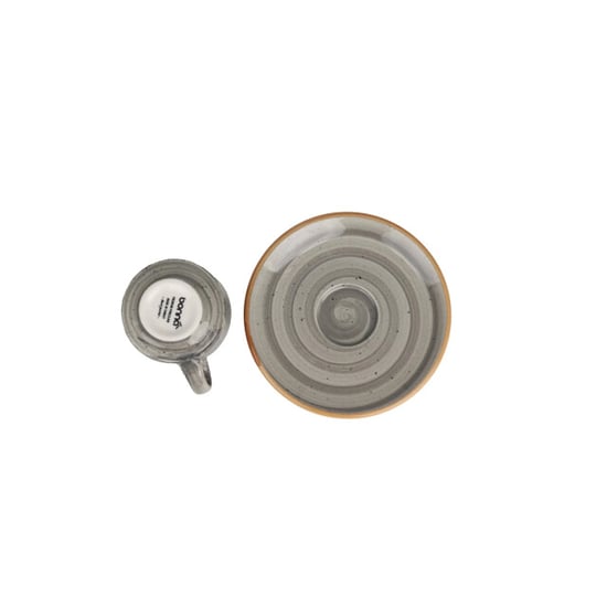 Bonna Espresso kopjes & schotel aura space porselein set van 6 - Image 2