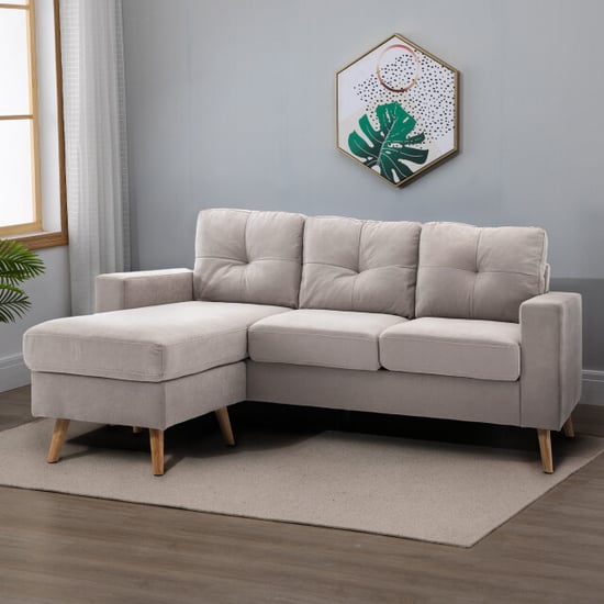 4goodz Hoekbank 3-zits in scandinavisch design linnenlook - - Image 3